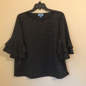 CeCe black / Gray large women’s blouse
